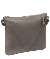 'Lupita' Grey Leather Cross Body Bag Pure Luxuries London