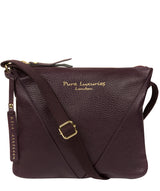 'Lupita' Plum Leather Cross Body Bag image 1