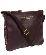 'Lupita' Plum Leather Cross Body Bag image 5