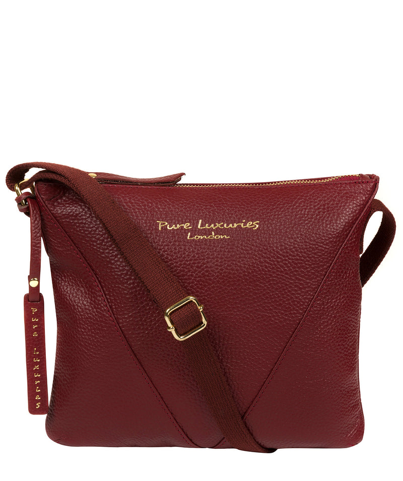 'Lupita' Red Leather Cross Body Bag image 1