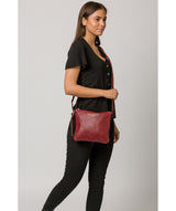 'Lupita' Red Leather Cross Body Bag image 2