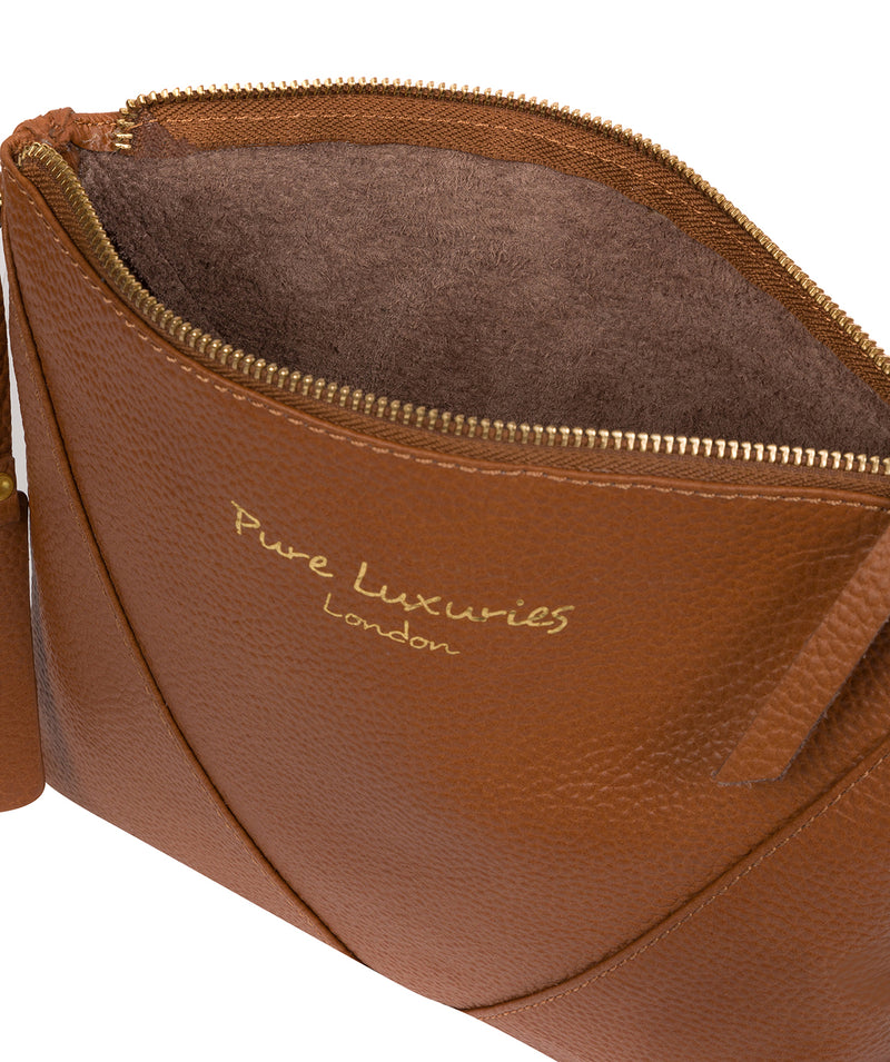 'Lupita' Tan Leather Cross Body Bag image 4