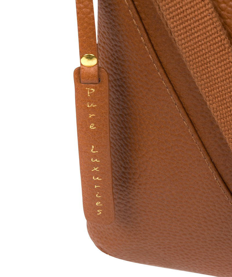'Lupita' Tan Leather Cross Body Bag image 5