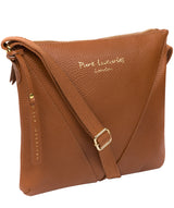 'Lupita' Tan Leather Cross Body Bag image 6