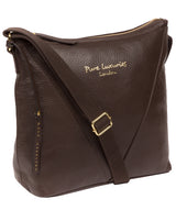 'Rena' Chocolate Leather Cross Body Bag image 5