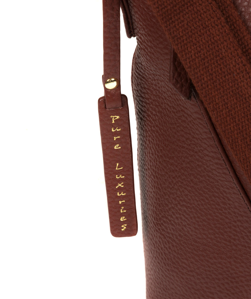 'Rena' Cognac Leather Cross Body Bag image 6