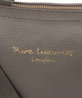 'Rena' Grey Leather Cross Body Bag image 6