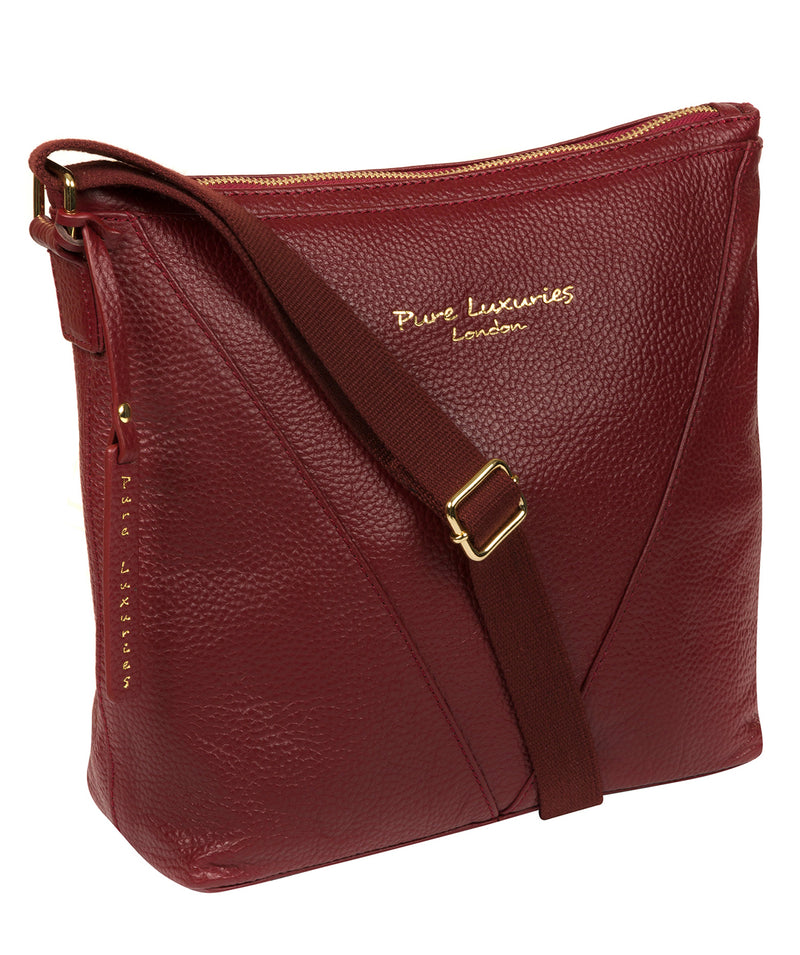 'Rena' Red Leather Cross Body Bag image 5