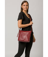 'Rena' Red Leather Cross Body Bag image 2