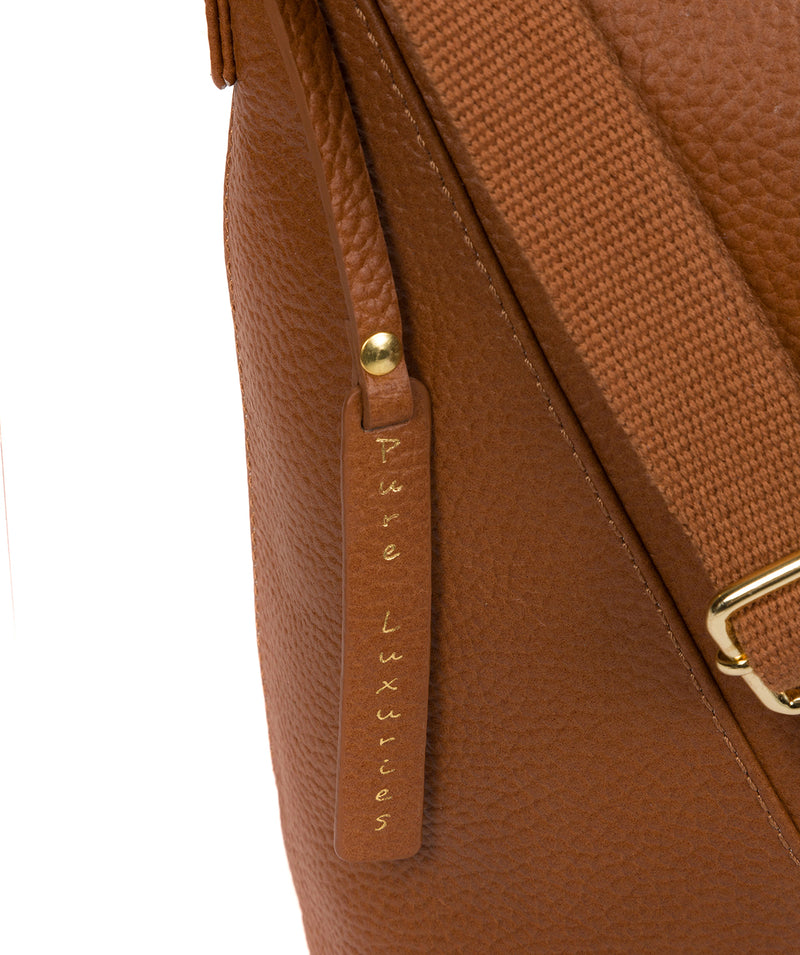 'Rena' Tan Leather Cross Body Bag image 5
