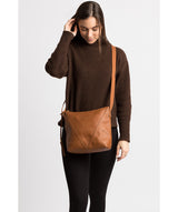'Rena' Tan Leather Cross Body Bag image 2