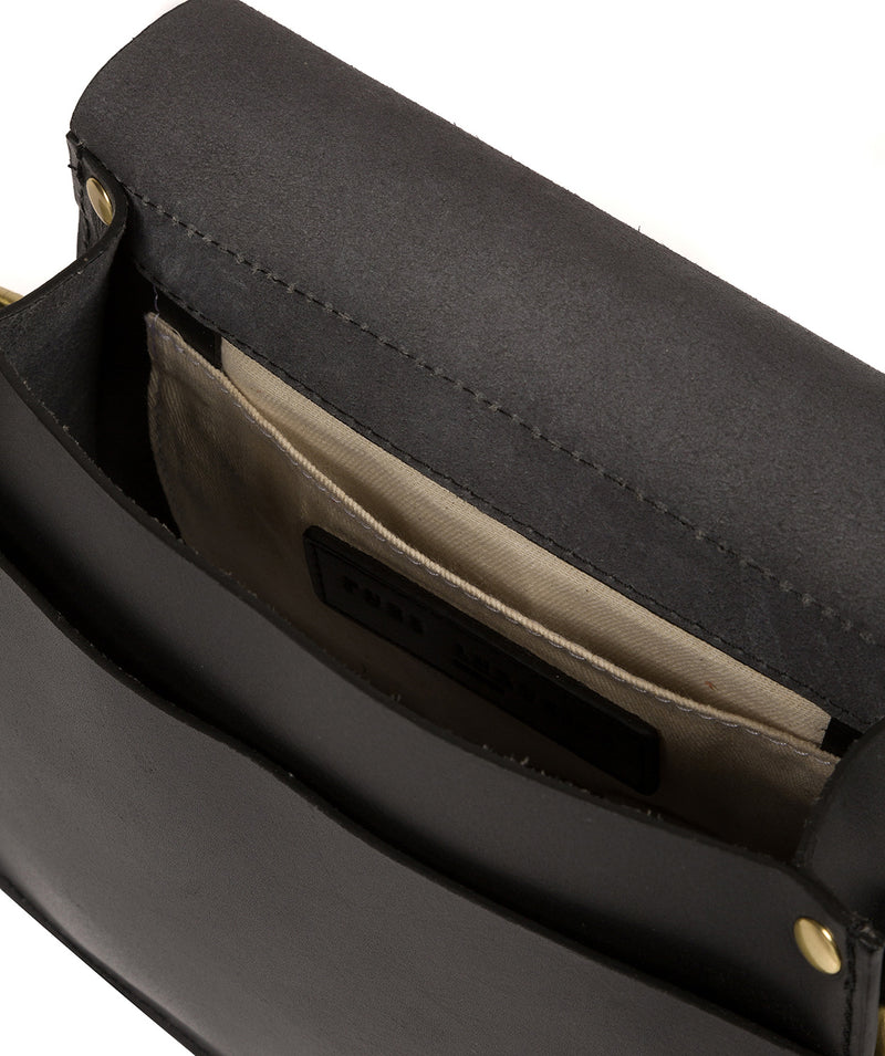'Coniston' Black Leather Cross Body Bag image 4