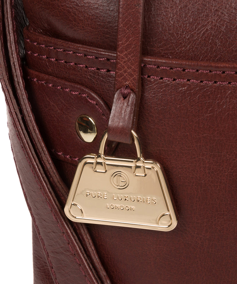 'Briony' Chestnut Leather Cross Body Bag image 6