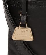 'Briony' Jet Black Leather Cross Body Bag Pure Luxuries London