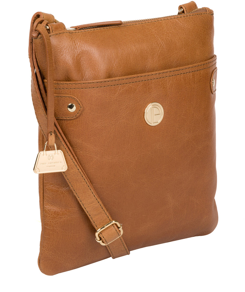 'Briony' Saddle Tan Leather Cross Body Bag image 5