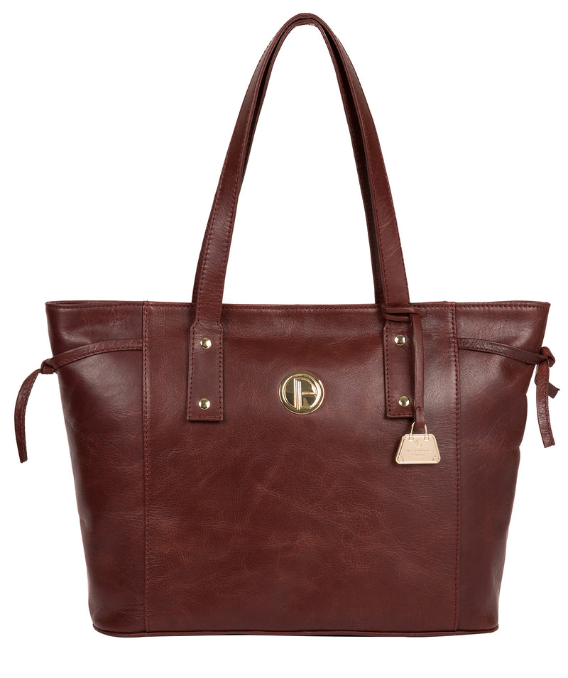 'Calista' Chestnut Leather Tote Bag image 1