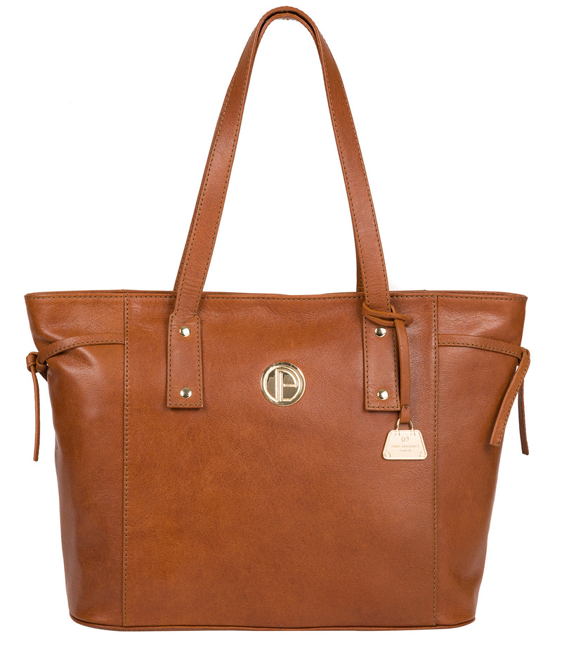 'Calista' Hazelnut Leather Tote Bag image 1