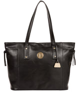 'Calista' Jet Black Leather Tote Bag image 1