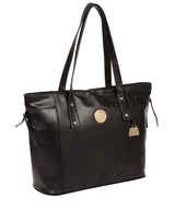 'Calista' Jet Black Leather Tote Bag image 5