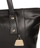 'Calista' Jet Black Leather Tote Bag image 6