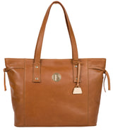 'Calista' Saddle Tan Leather Tote Bag image 1