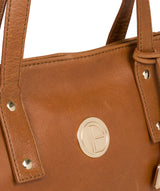 'Calista' Saddle Tan Leather Tote Bag image 7