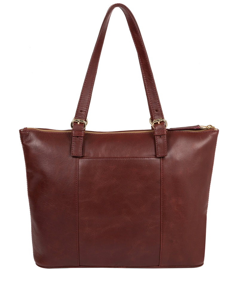 'Aster' Chestnut Leather Tote Bag image 3