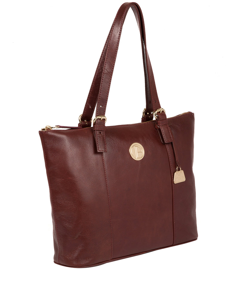 'Aster' Chestnut Leather Tote Bag image 5