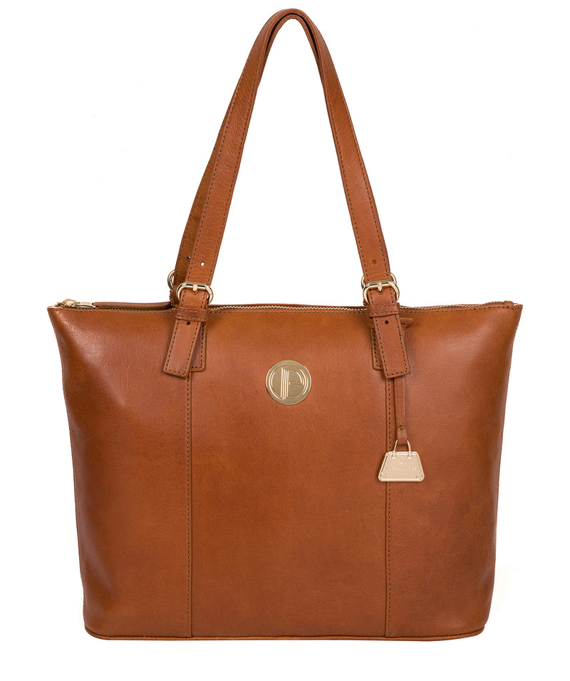 'Aster' Hazelnut Leather Tote Bag image 1