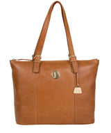 'Aster' Saddle Tan Leather Tote Bag image 1