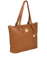 'Aster' Saddle Tan Leather Tote Bag image 5