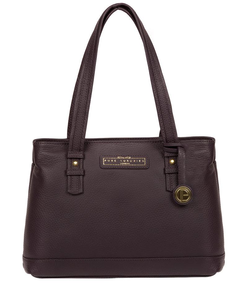 'Linton' Plum Leather Handbag  image 1