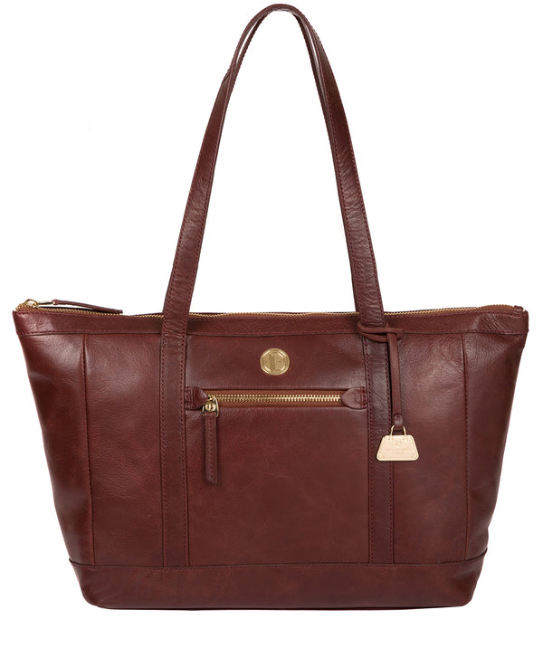 'Willow' Chestnut Leather Tote Bag image 1