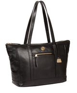 'Willow' Jet Black Leather Tote Bag image 5