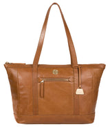 'Willow' Saddle Tan Leather Tote Bag image 1