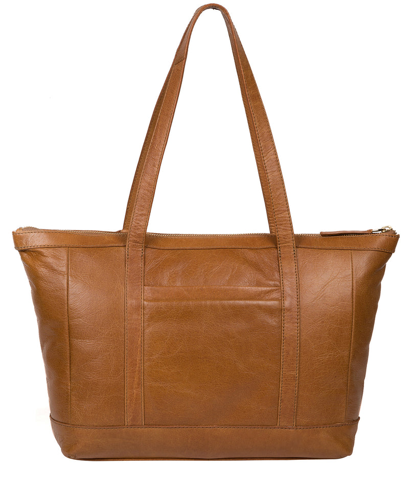 'Willow' Saddle Tan Leather Tote Bag image 3