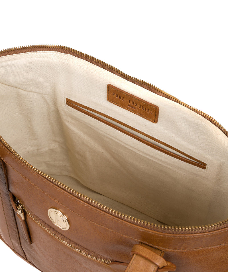 'Willow' Saddle Tan Leather Tote Bag image 4