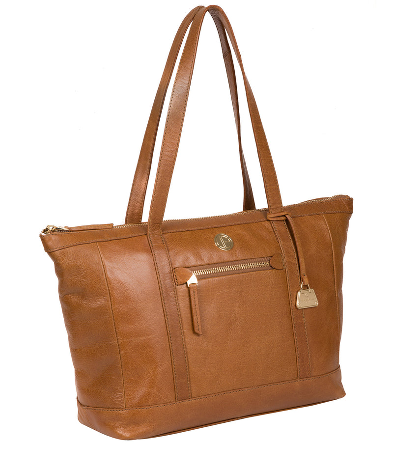 'Willow' Saddle Tan Leather Tote Bag image 5