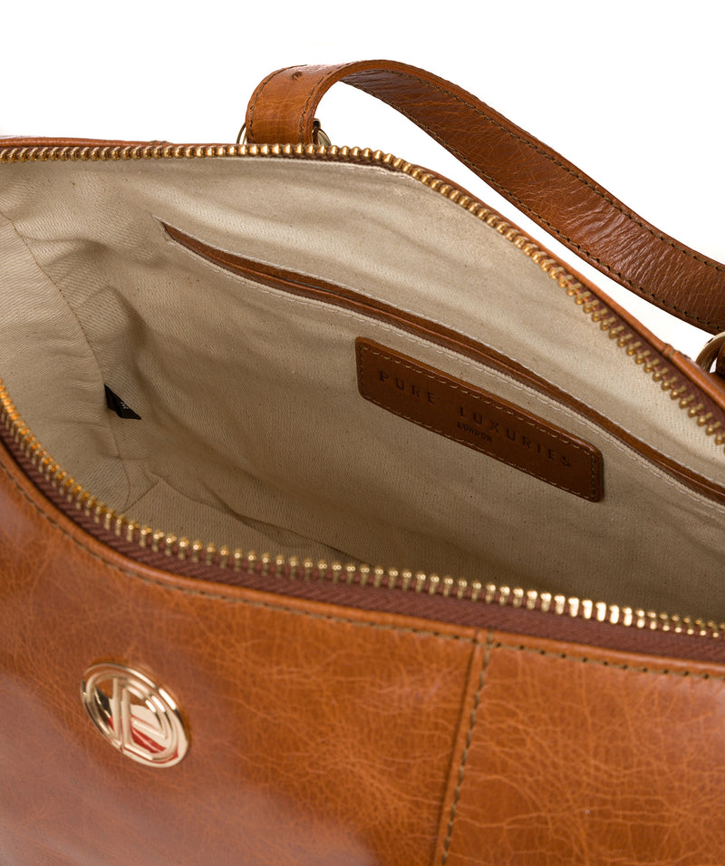 'Iris' Hazelnut Leather Handbag image 4