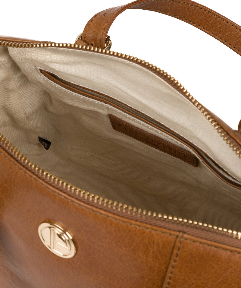 'Iris' Saddle Tan Leather Handbag image 4