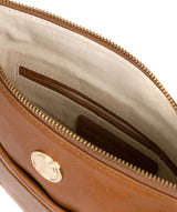 'Lotus' Saddle Tan Leather Cross Body Bag image 4