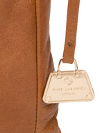 'Lotus' Saddle Tan Leather Cross Body Bag image 6