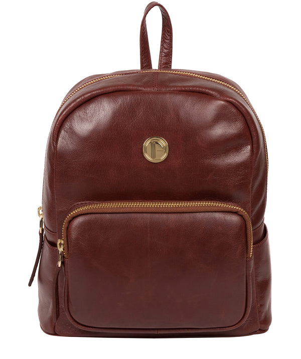 'Cora' Chestnut Leather Backpack image 1
