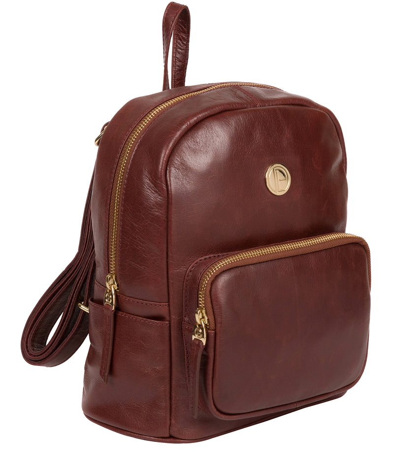 'Cora' Chestnut Leather Backpack image 5