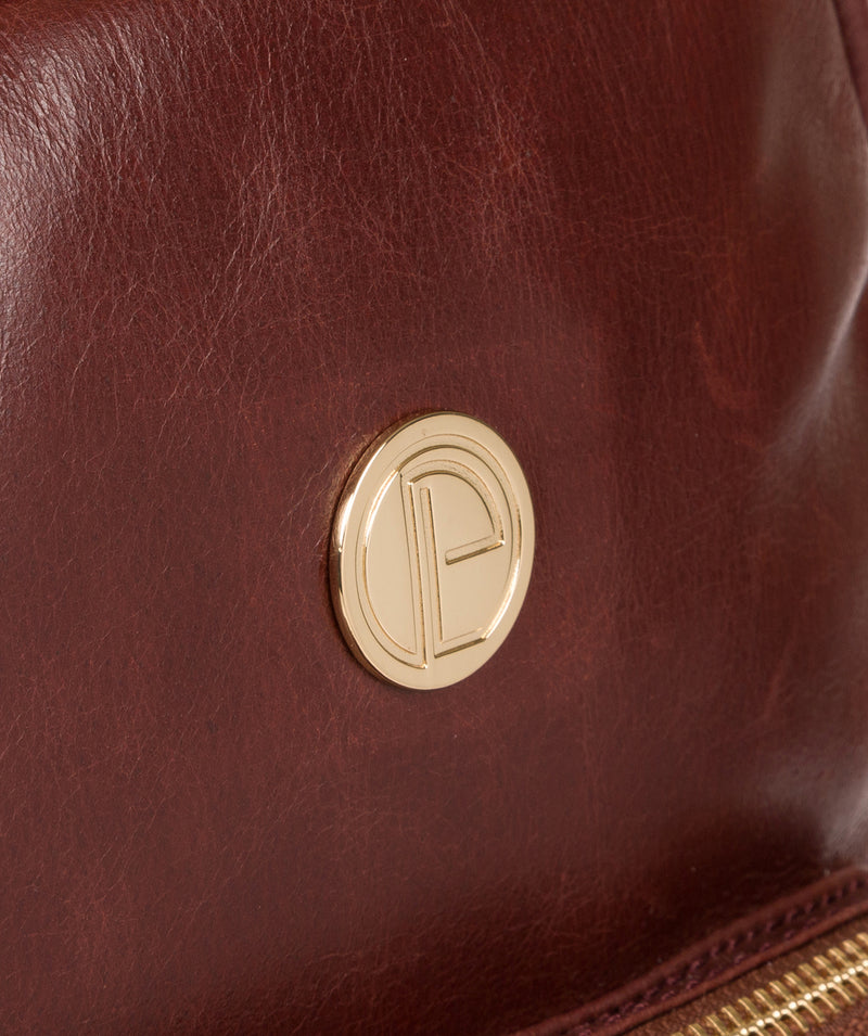 'Cora' Chestnut Leather Backpack image 6