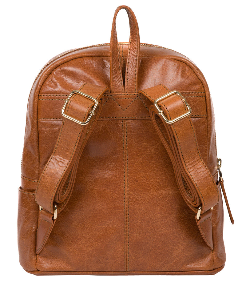 'Cora' Hazelnut Leather Backpack image 3
