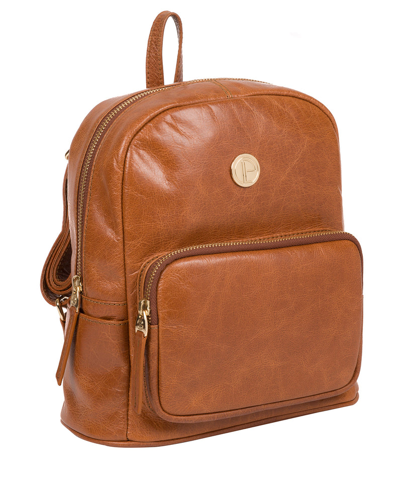 'Cora' Hazelnut Leather Backpack image 5