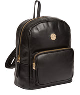 'Cora' Jet Black Leather Backpack image 5