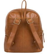 'Cora' Saddle Tan Leather Backpack image 3