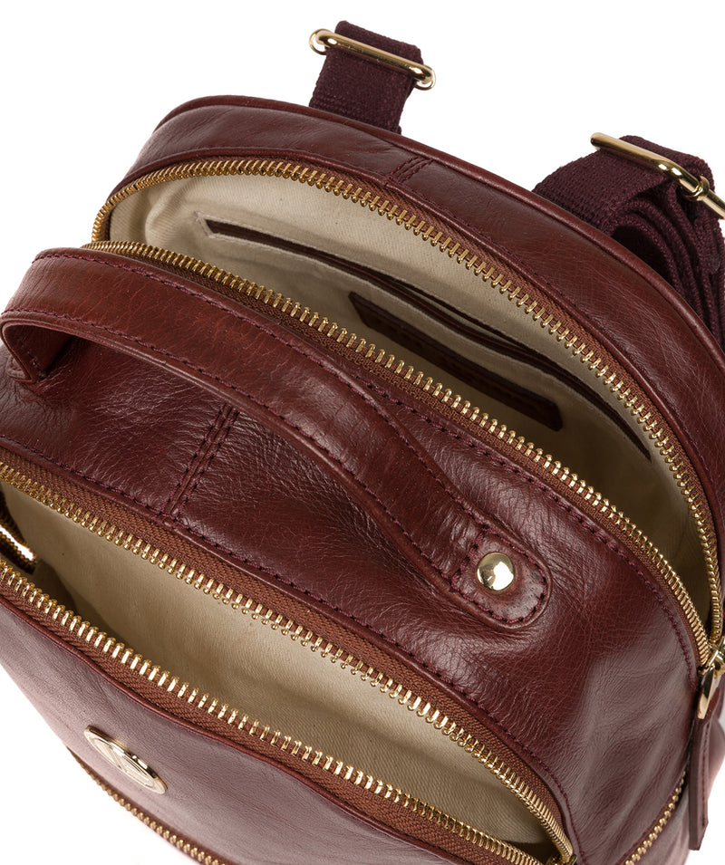 'Lunaria' Chestnut Leather Backpack image 4